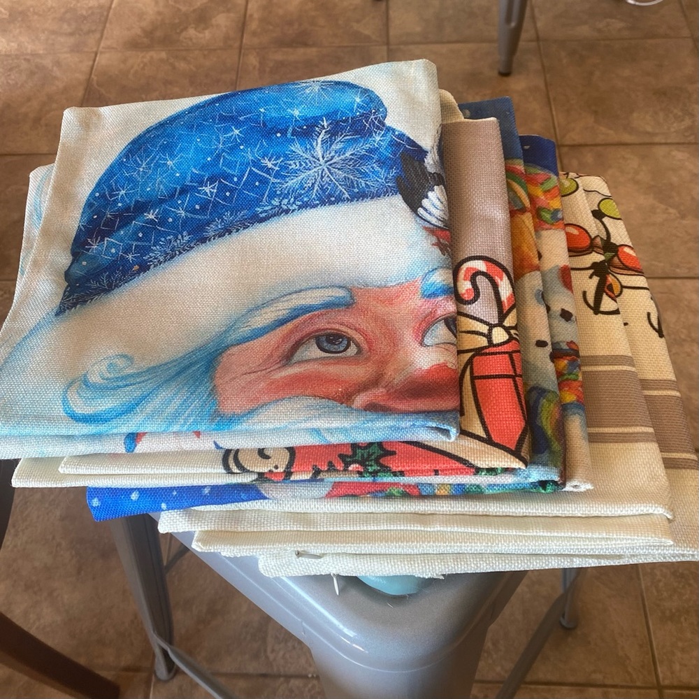 Six 19”x19” Holiday pillow covers.